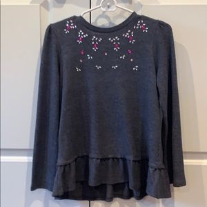 m o n t e a u dark gray girl’s sweater